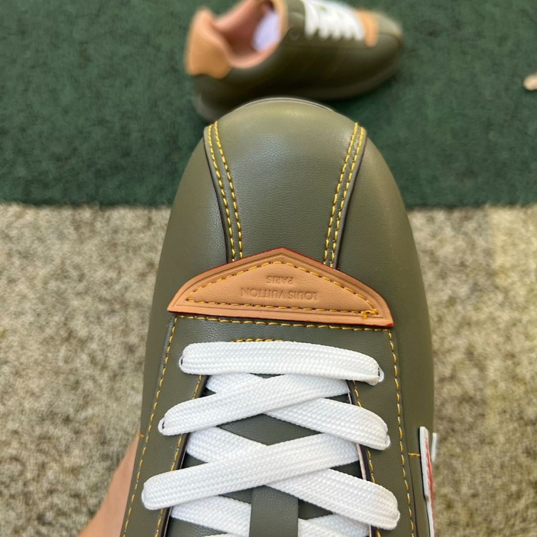 Louis Vuitton LV Runner Tatic Sneaker Khaki Red LV Logo