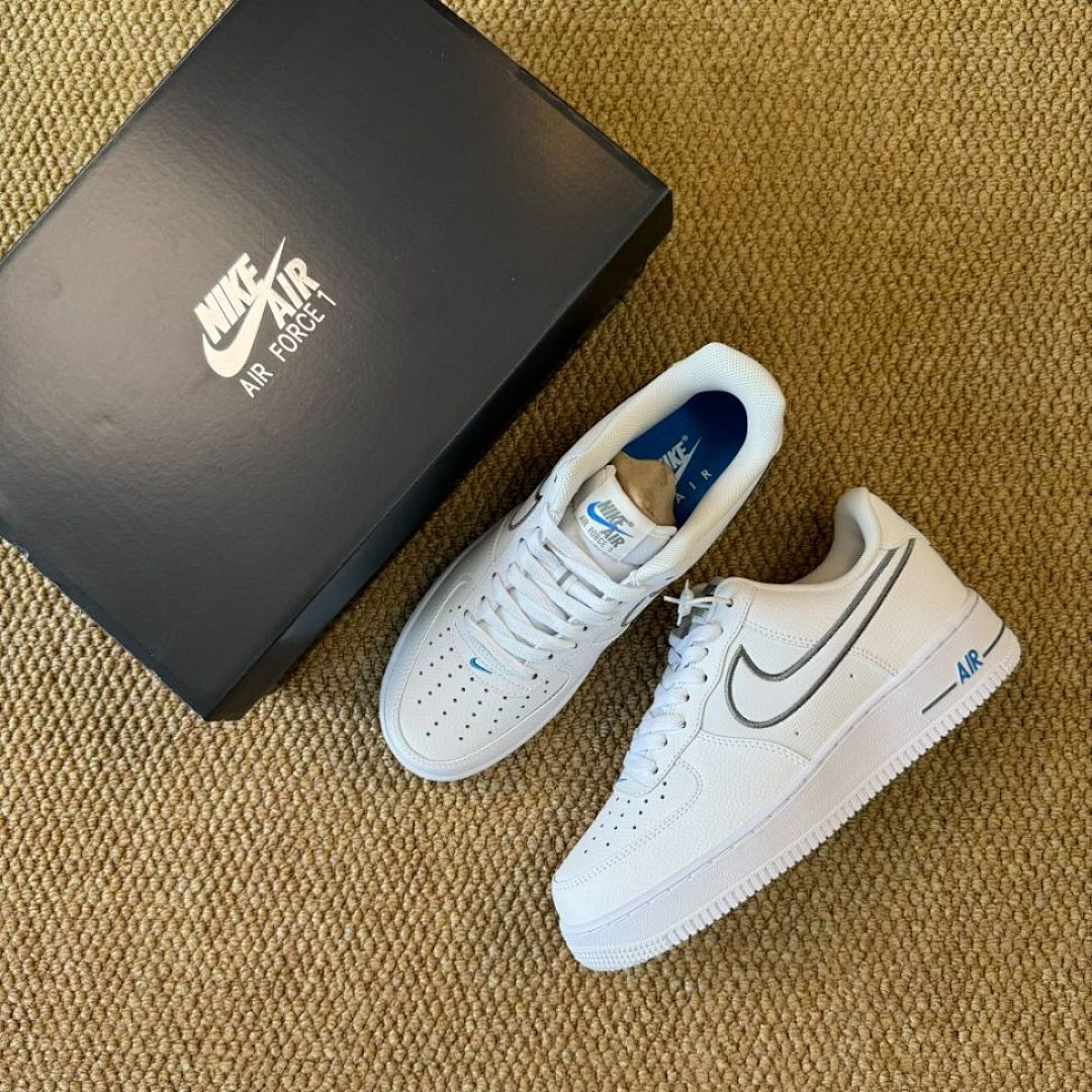 Nike Air Force 1 '07 White Wolf Grey Hyper Royal CW7577-101