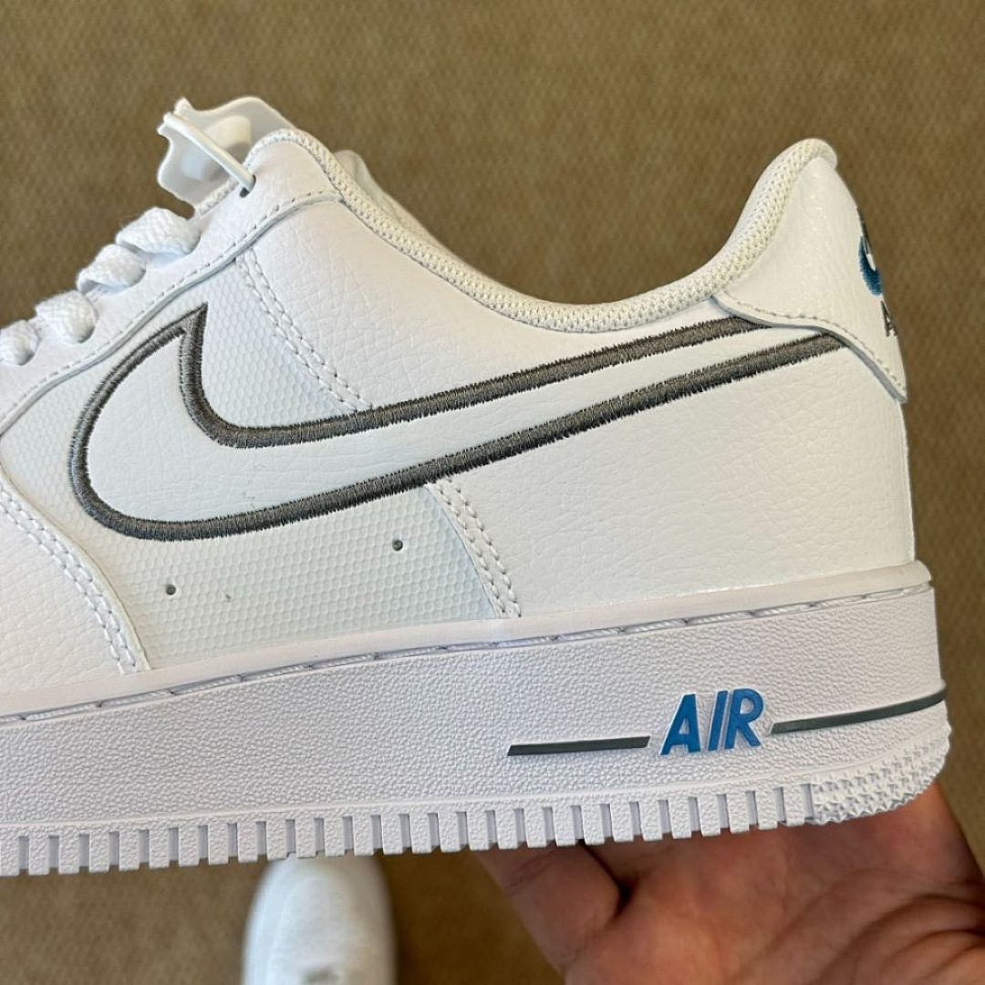 Nike Air Force 1 '07 White Wolf Grey Hyper Royal CW7577-101