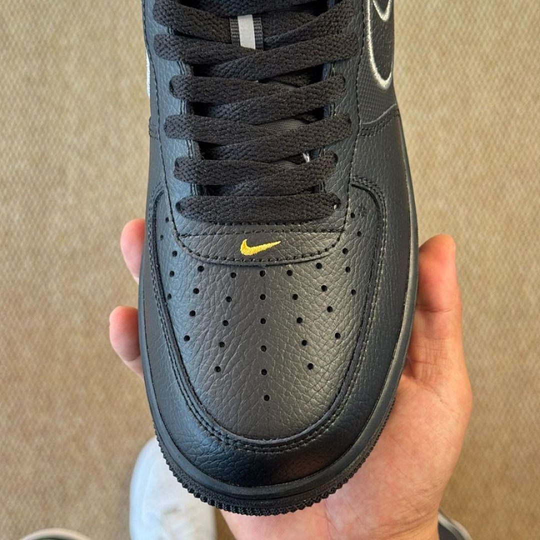 Nike Air Force 1 '07 Black White Yellow Strike DH7561-001