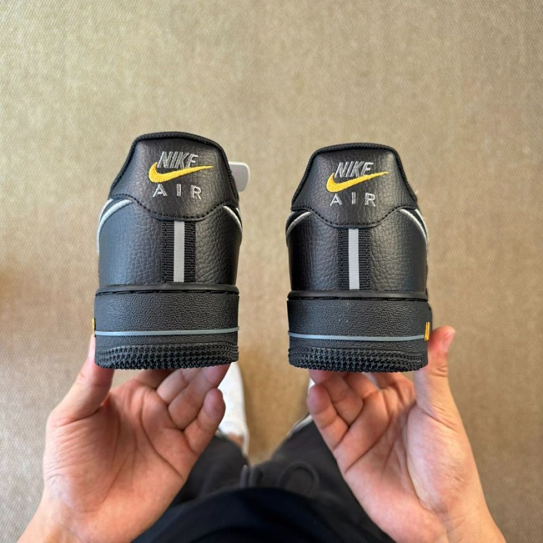 Nike Air Force 1 '07 Black White Yellow Strike DH7561-001