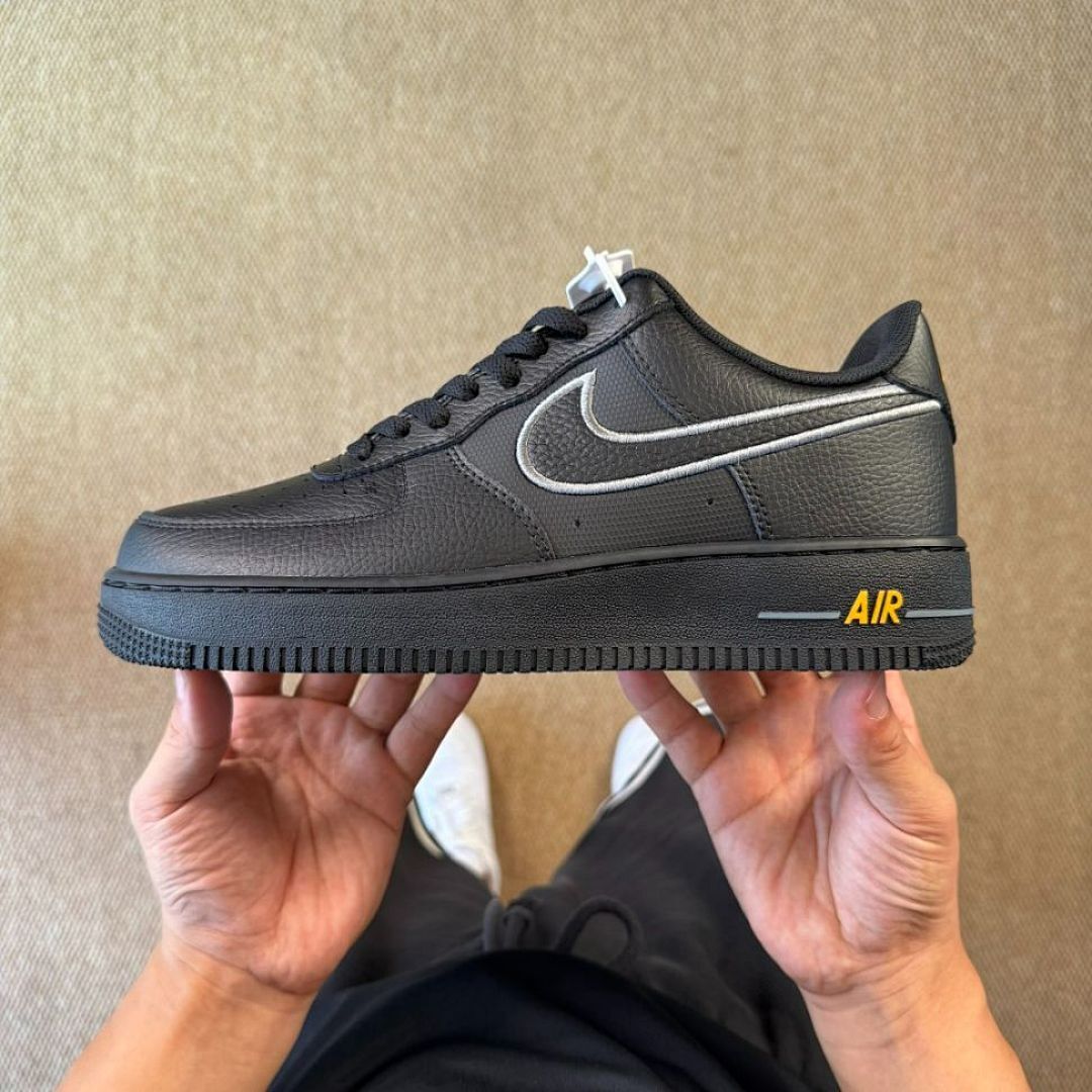 Nike Air Force 1 '07 Black White Yellow Strike DH7561-001