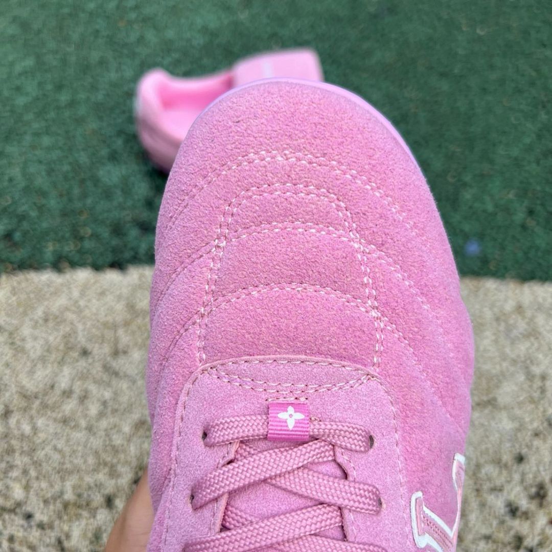Louis Vuitton Pink Suede Football Boots