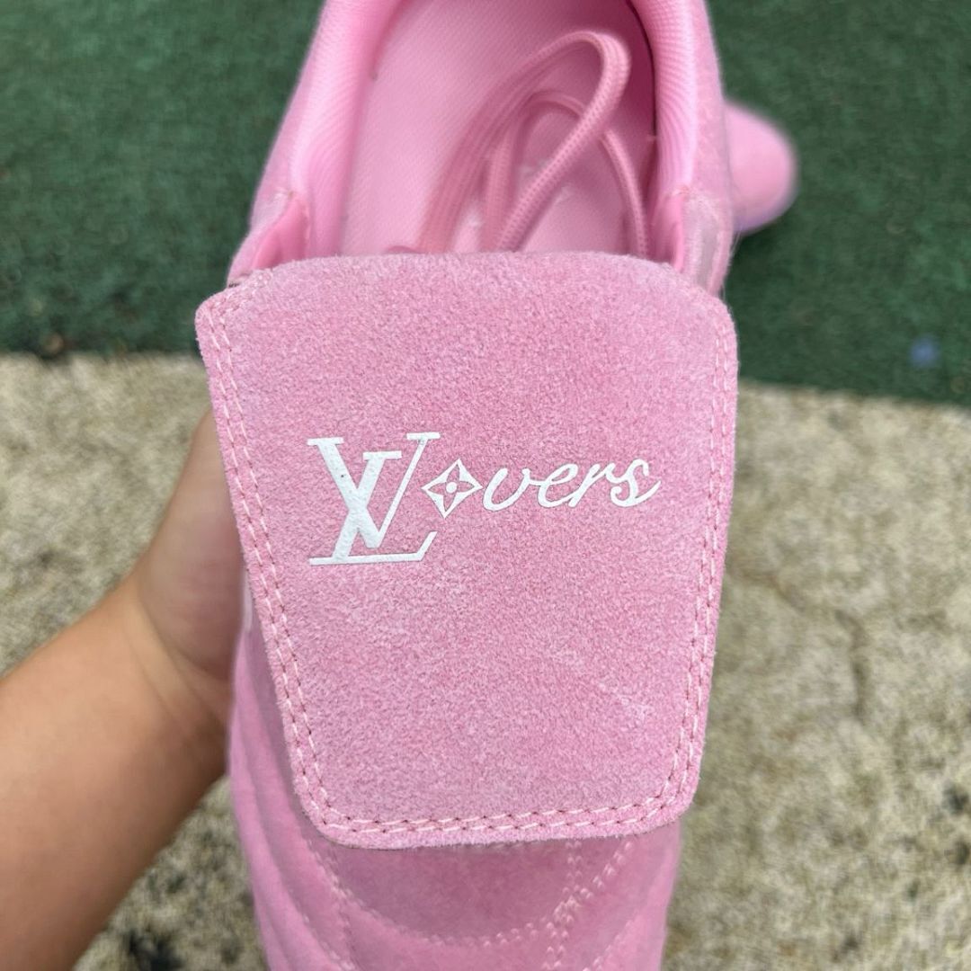 Louis Vuitton Pink Suede Football Boots