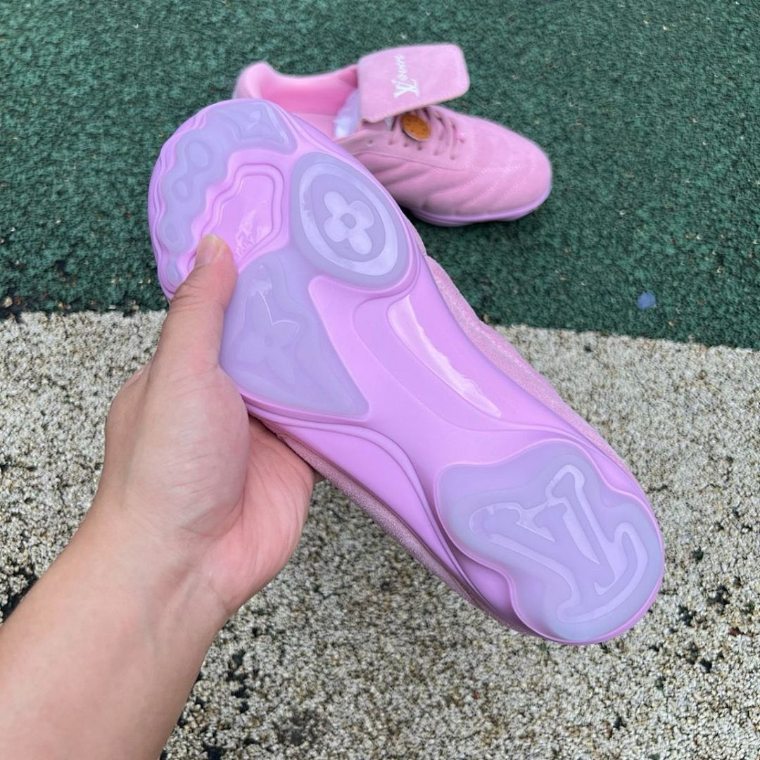Louis Vuitton Pink Suede Football Boots
