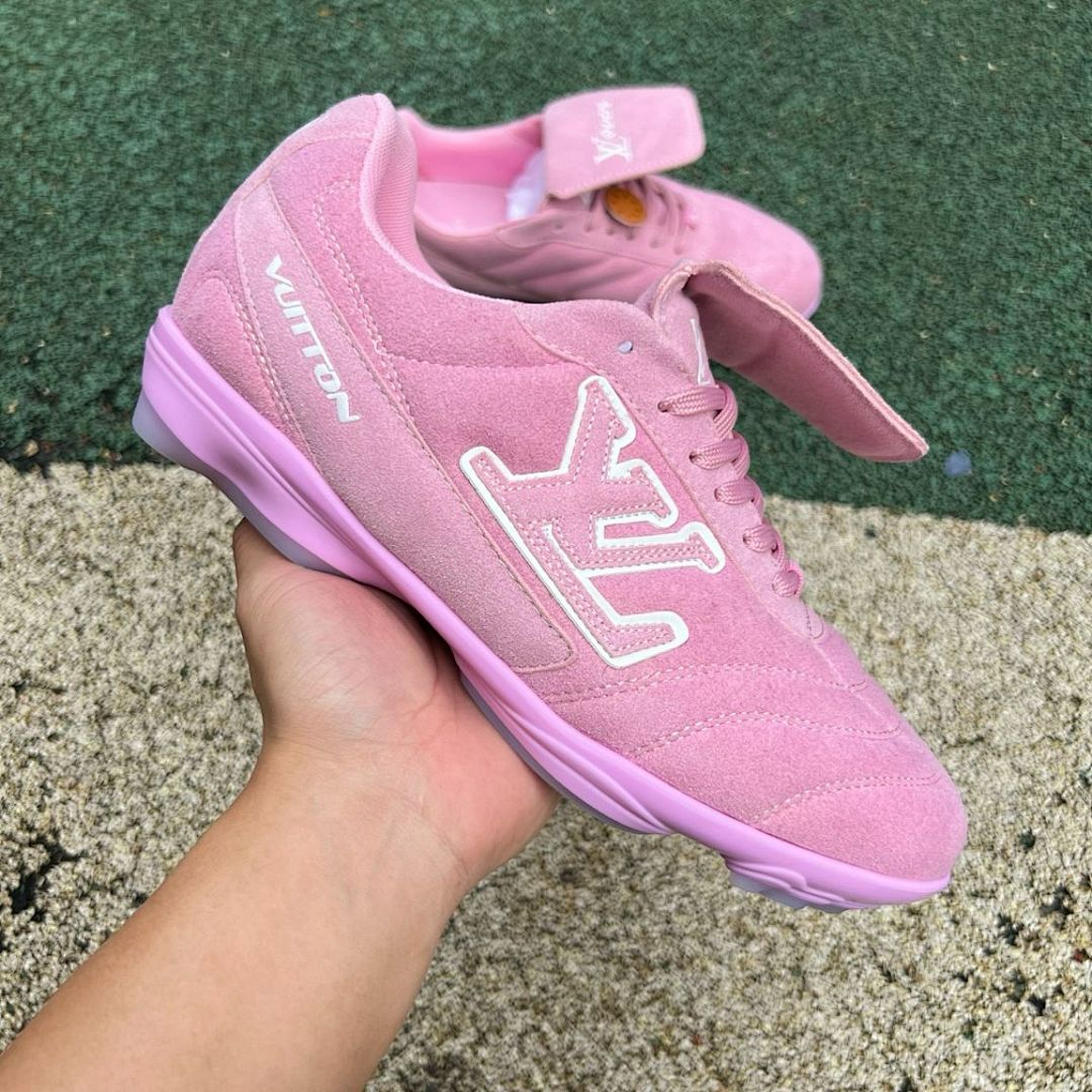 Louis Vuitton Pink Suede Football Boots