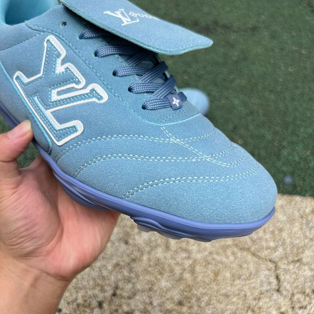 Louis Vuitton Light Blue Monogram Turf Soccer Shoes
