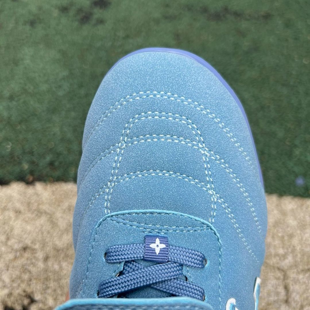 Louis Vuitton Light Blue Monogram Turf Soccer Shoes