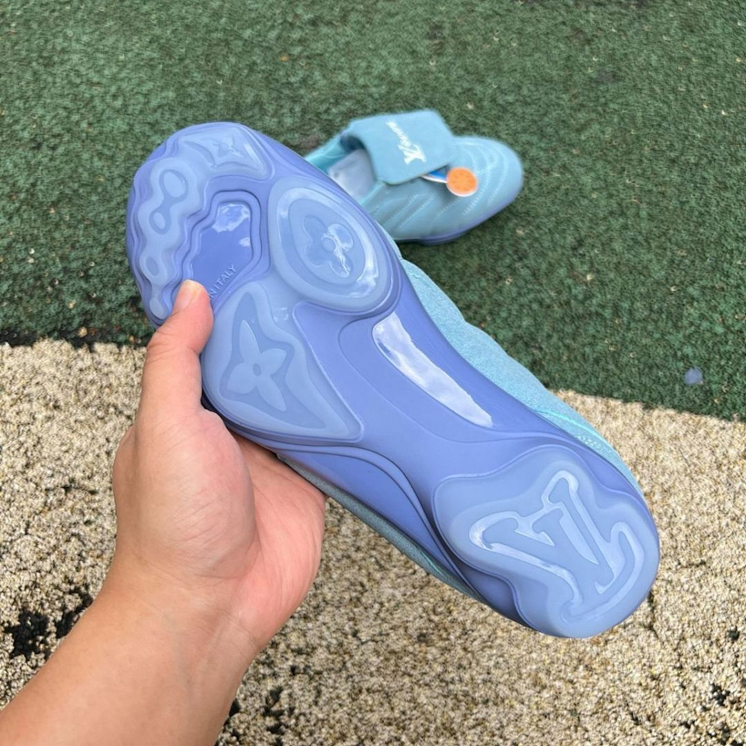 Louis Vuitton Light Blue Monogram Turf Soccer Shoes