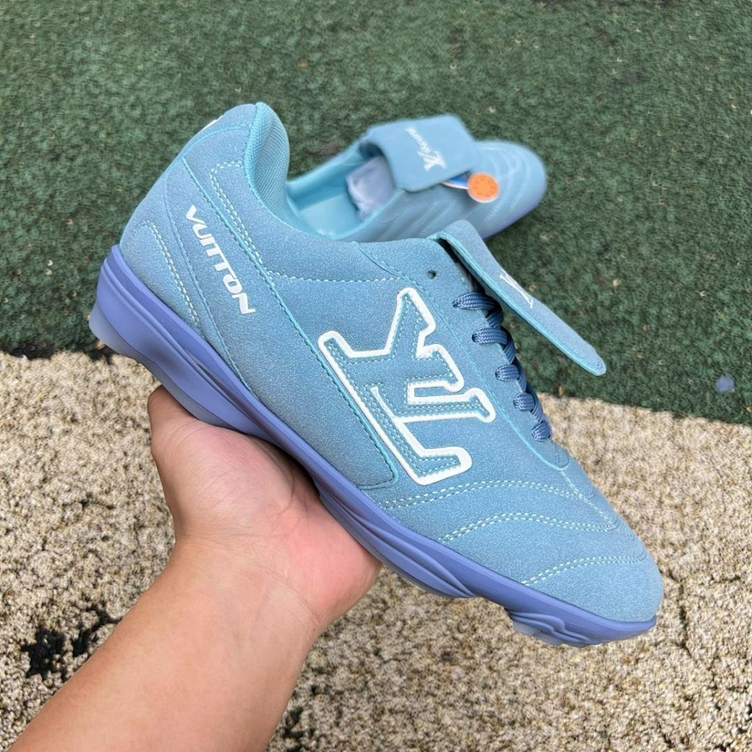 Louis Vuitton Light Blue Monogram Turf Soccer Shoes