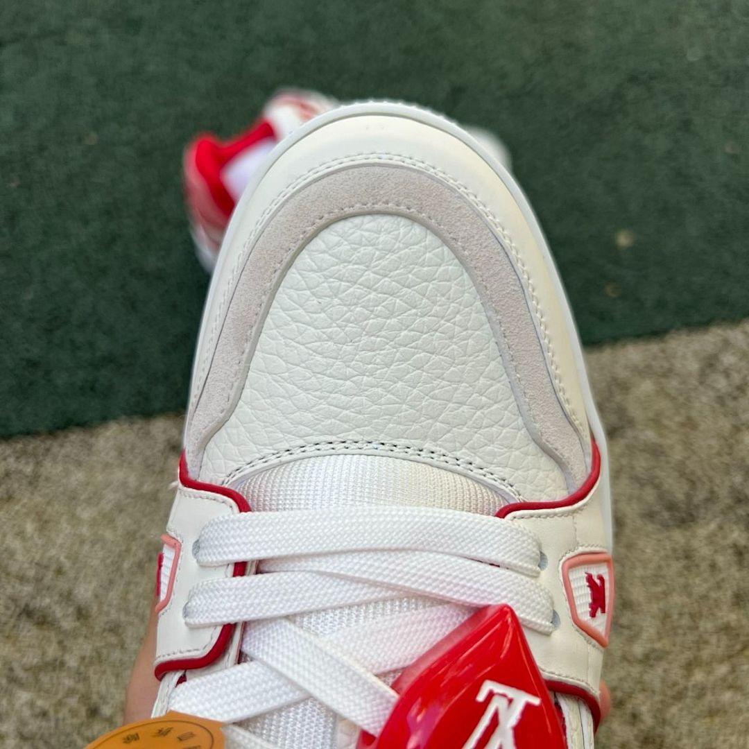 Louis Vuitton LV Trainer Sneaker White Red
