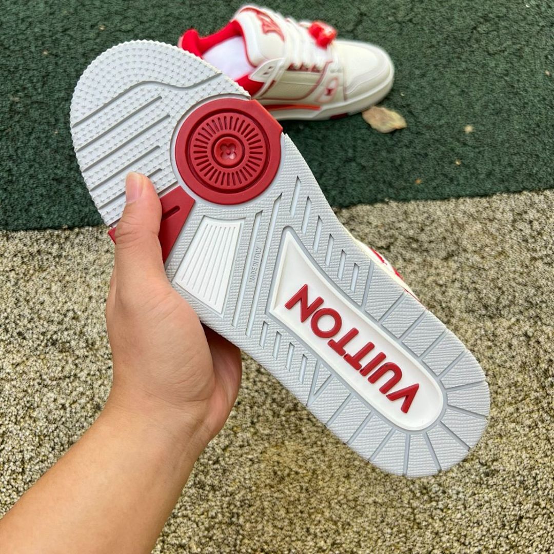 Louis Vuitton LV Trainer Sneaker White Red