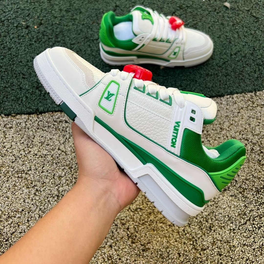 Louis Vuitton LV Trainer Sneaker White Green