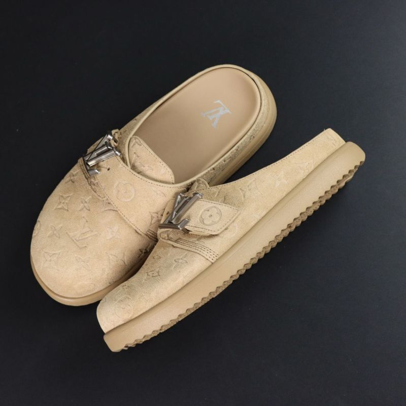 Louis Vuitton Dreamy Loafer Monogram-Embossed Suede Beige