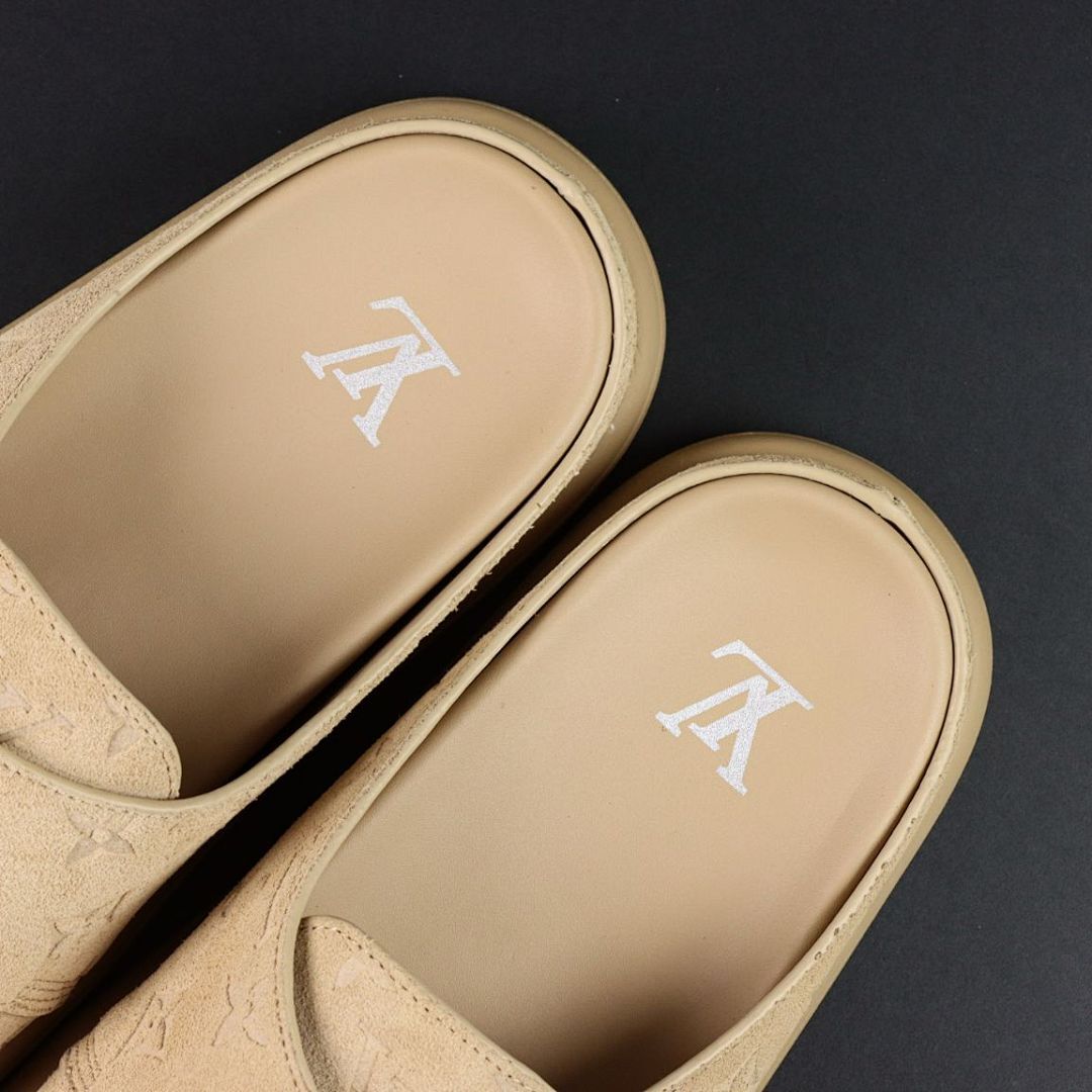 Louis Vuitton Dreamy Loafer Monogram-Embossed Suede Beige