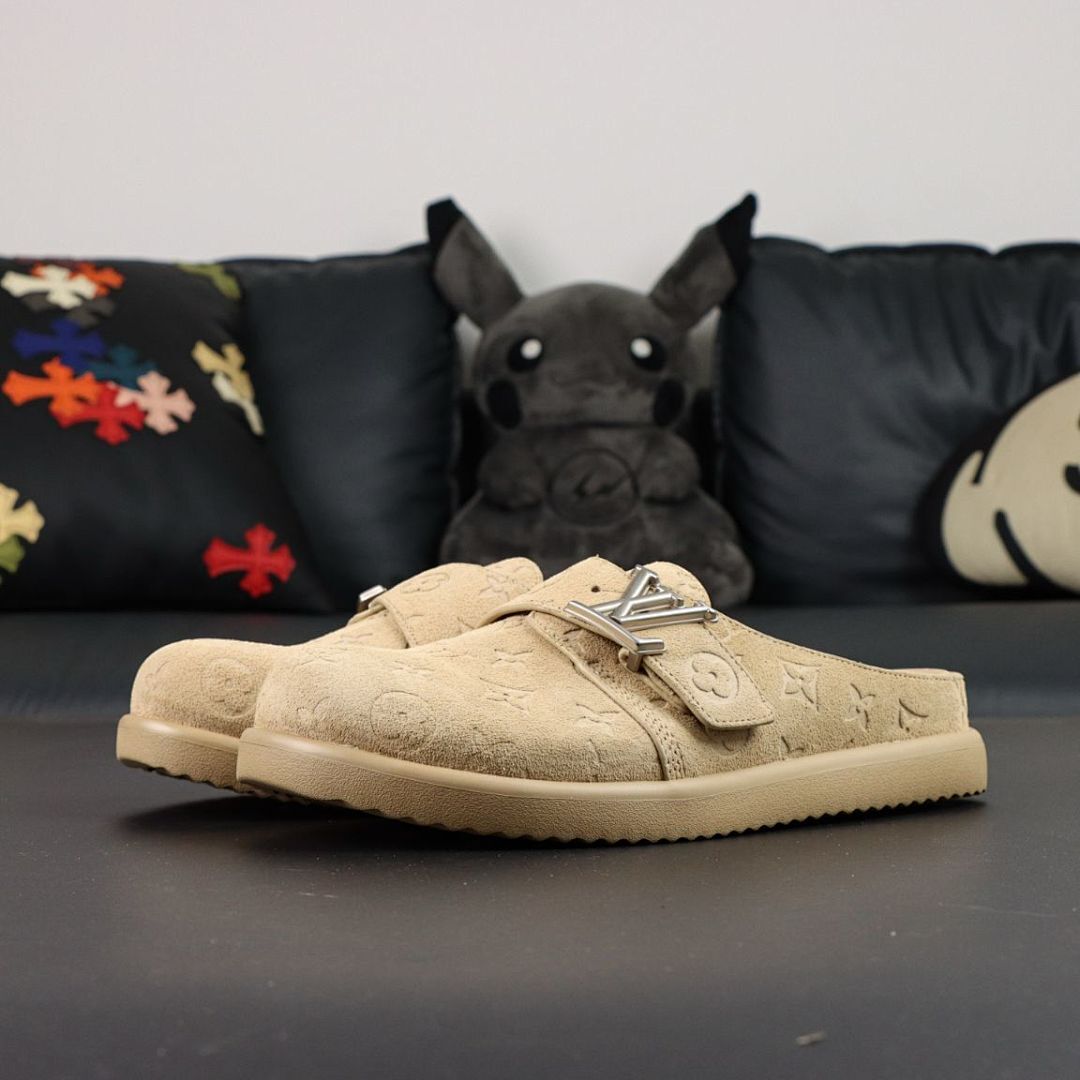 Louis Vuitton Dreamy Loafer Monogram-Embossed Suede Beige
