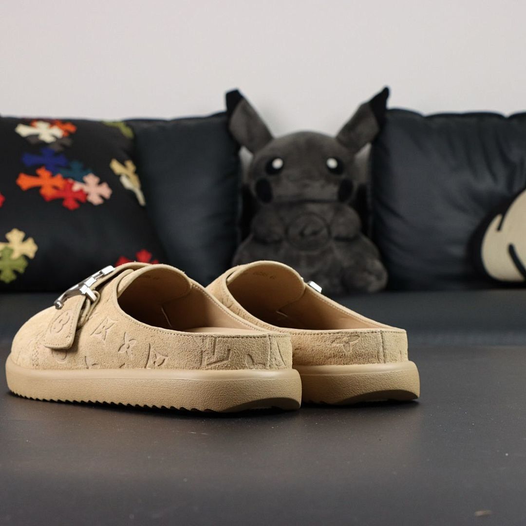 Louis Vuitton Dreamy Loafer Monogram-Embossed Suede Beige