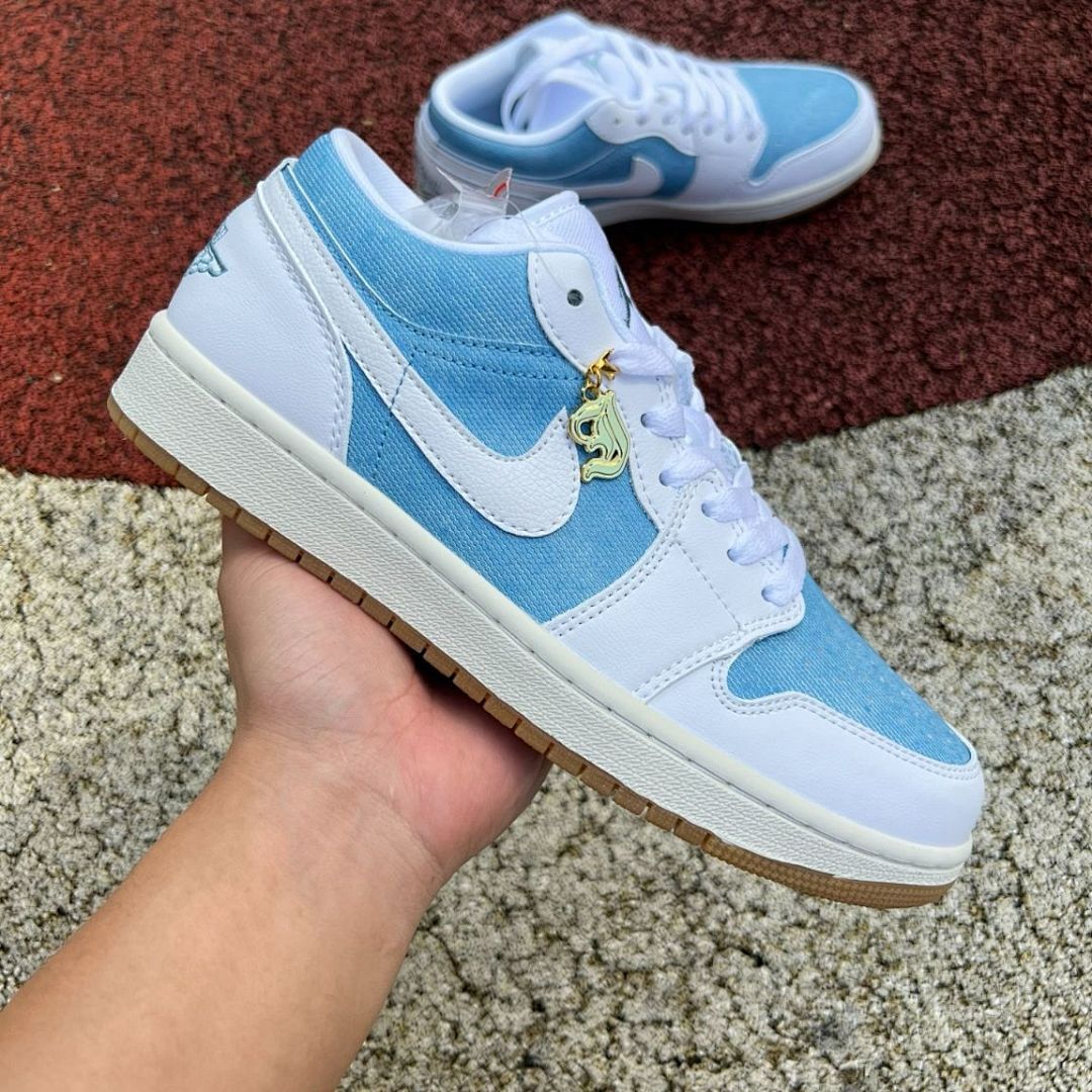 Air Jordan 1 Low SE Washed Denim Light Marine White Gum Yellow DR6970-400