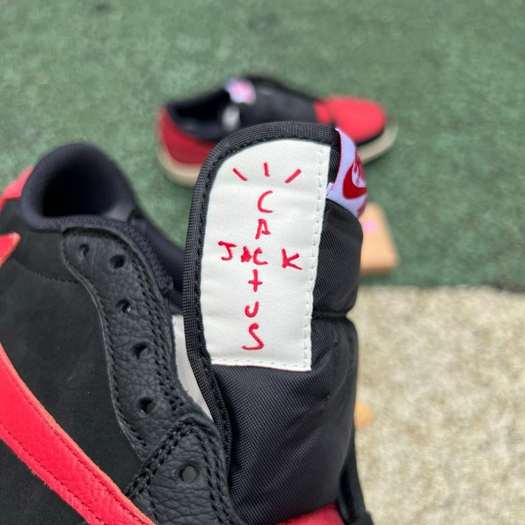 Travis Scott Air Jordan 1 Low OG Sample Black Red