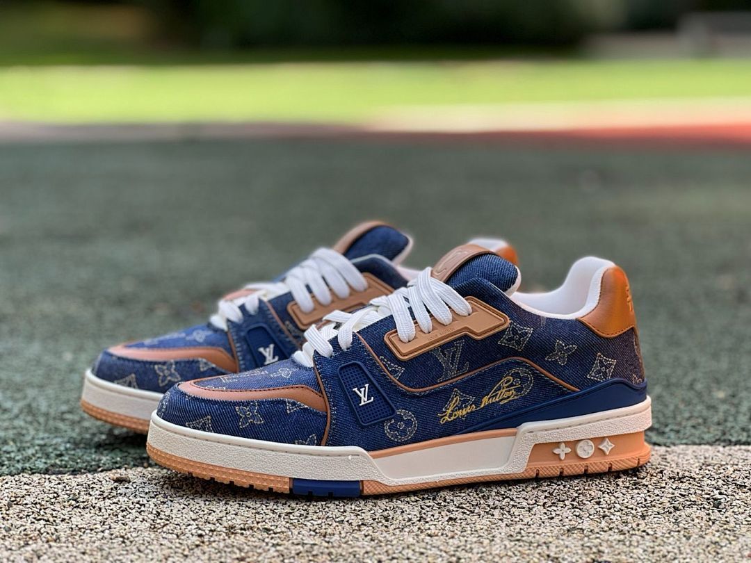 Louis Vuitton LV Trainer Sneaker Monogram Denim Blue