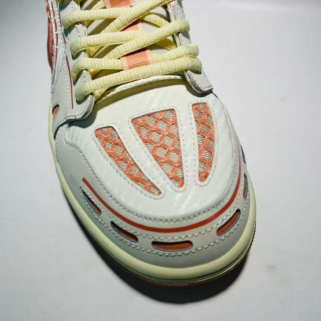 Nike Dunk Low Remastered White Vivid Orange Iridescent Scale Sneakers DX4357-100