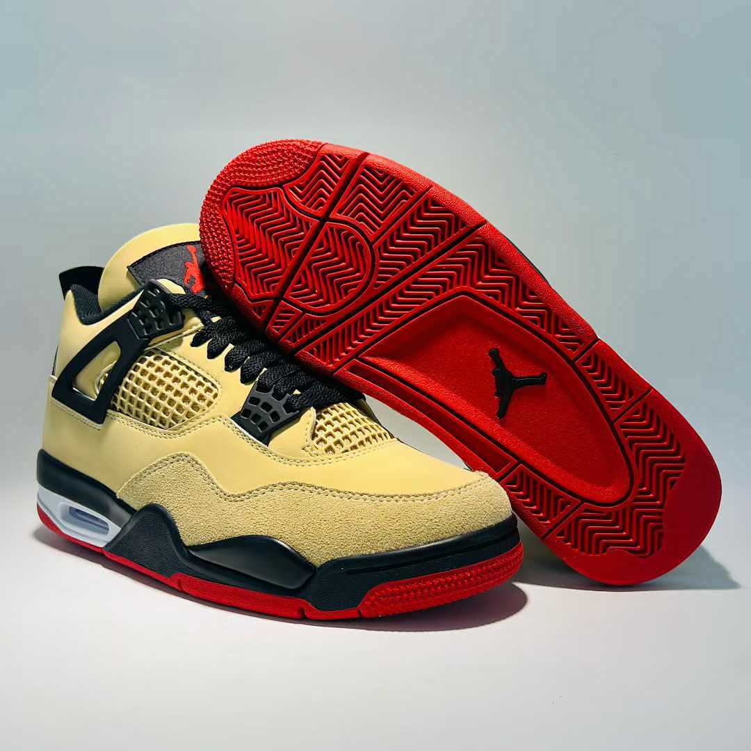 Nike Air Jordan 4 Retro Lightning Tour Yellow Black Red Shoes CT8527-700