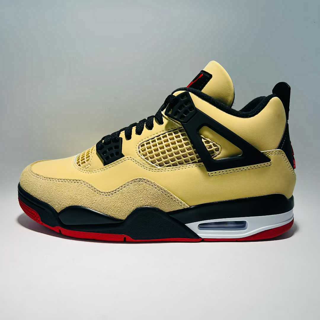 Nike Air Jordan 4 Retro Lightning Tour Yellow Black Red Shoes CT8527-700