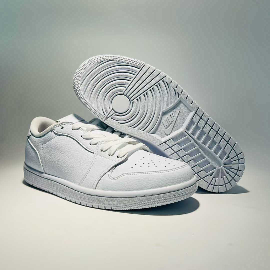 Air Jordan 1 Low Triple White Sneakers 553558-130 DC0774-100 All White Leather Casual Shoes