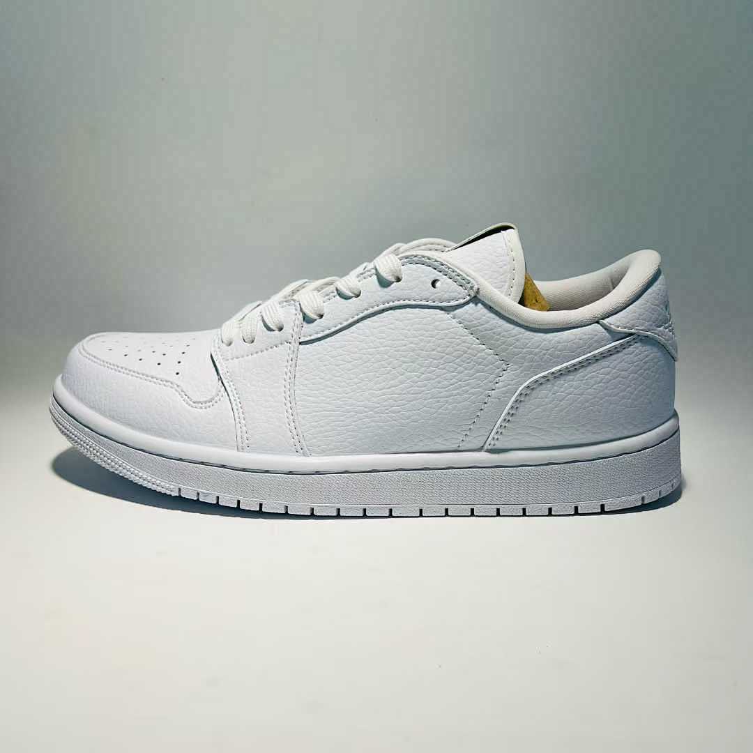 Air Jordan 1 Low Triple White Sneakers 553558-130 DC0774-100 All White Leather Casual Shoes