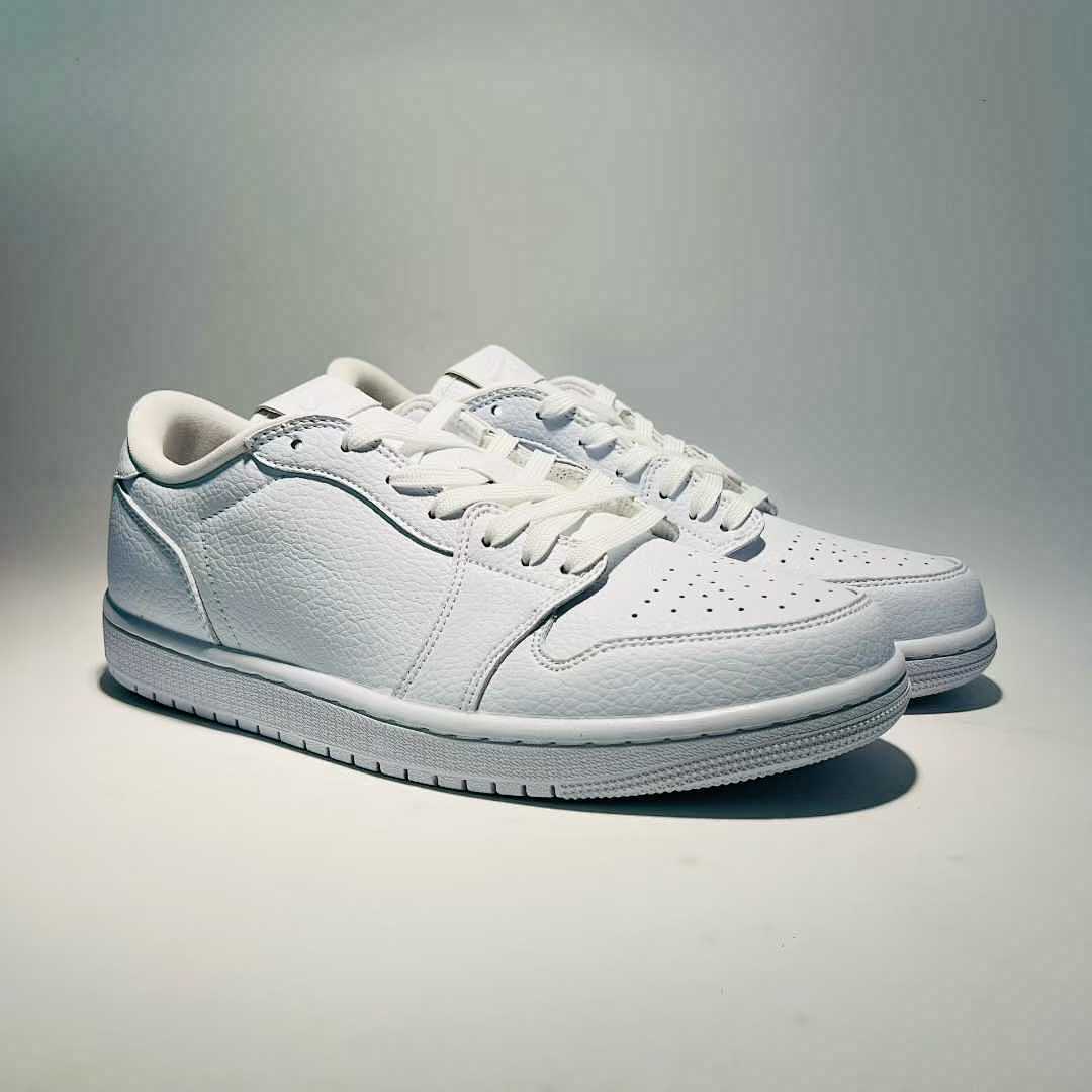 Air Jordan 1 Low Triple White Sneakers 553558-130 DC0774-100 All White Leather Casual Shoes
