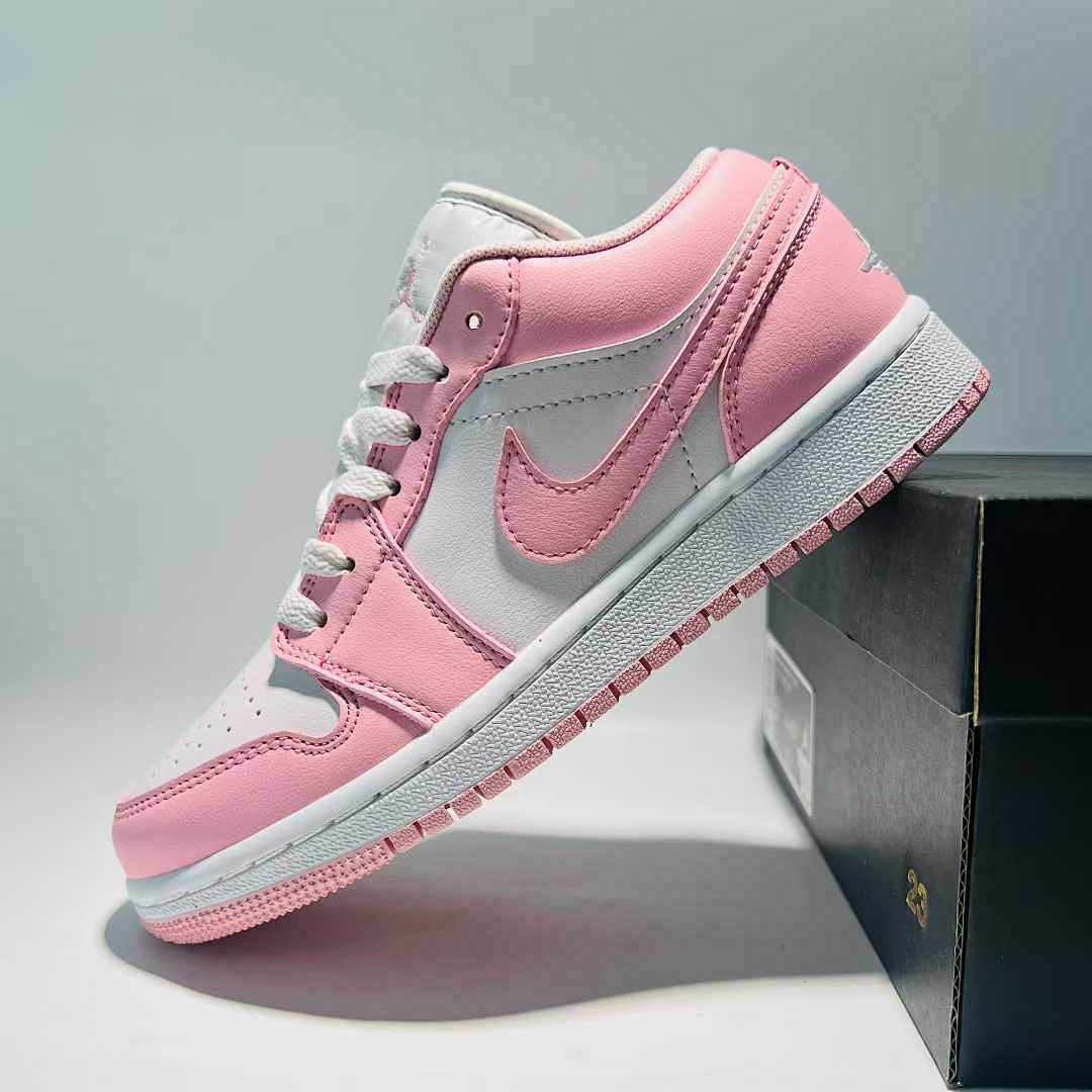 Nike Air Jordan 1 Low Pink Foam White 553558-604 Sneakers Casual Trainers Shoes