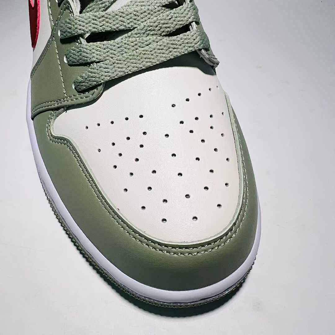 Nike Air Jordan 1 Low White Sage Pomegranate
