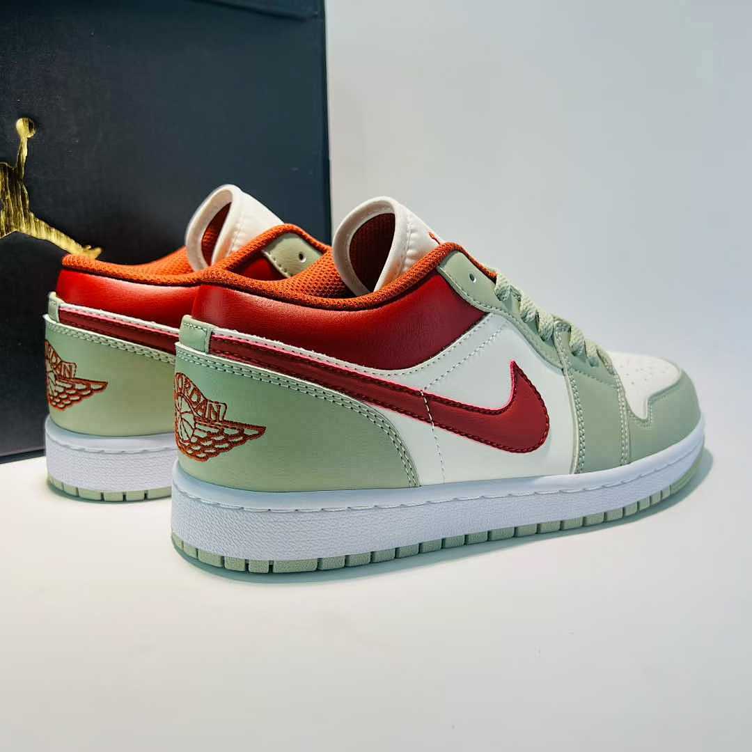 Nike Air Jordan 1 Low White Sage Pomegranate