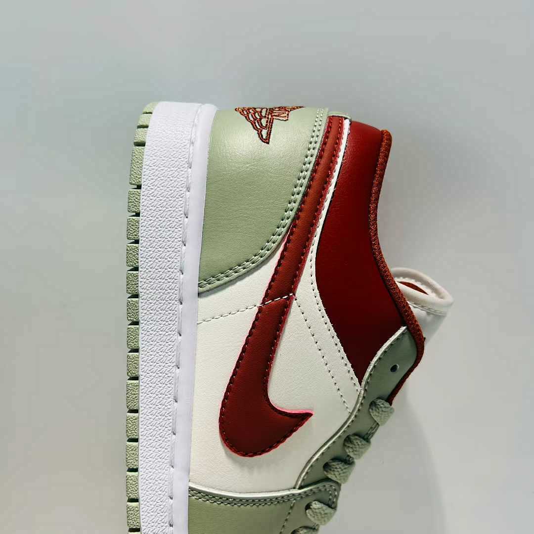 Nike Air Jordan 1 Low White Sage Pomegranate