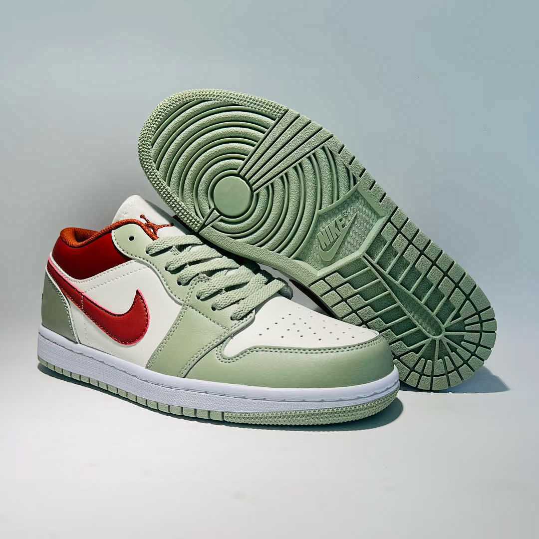 Nike Air Jordan 1 Low White Sage Pomegranate