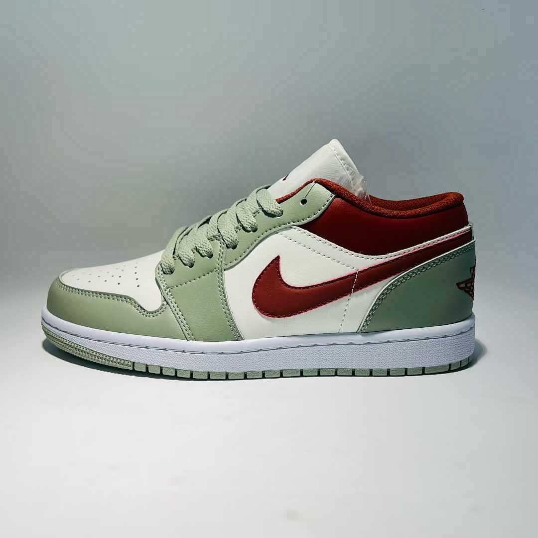Nike Air Jordan 1 Low White Sage Pomegranate