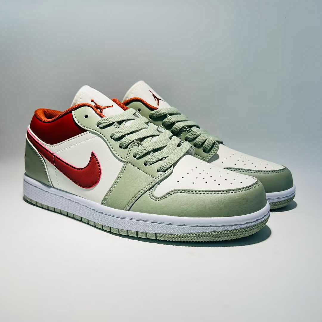 Nike Air Jordan 1 Low White Sage Pomegranate