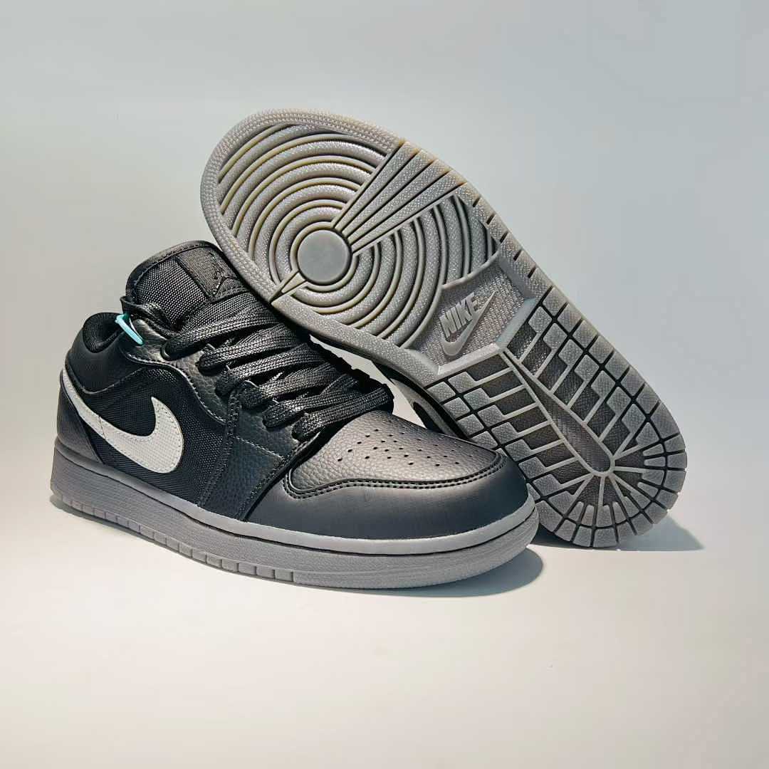 Nike Air Jordan 1 Low Black Dark Grey White Sneakers 553558-039