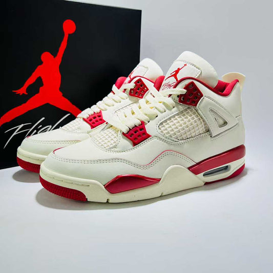 Nike Air Jordan 4 Retro Metallic Red White University Red Sneakers Shoes CT8527-112