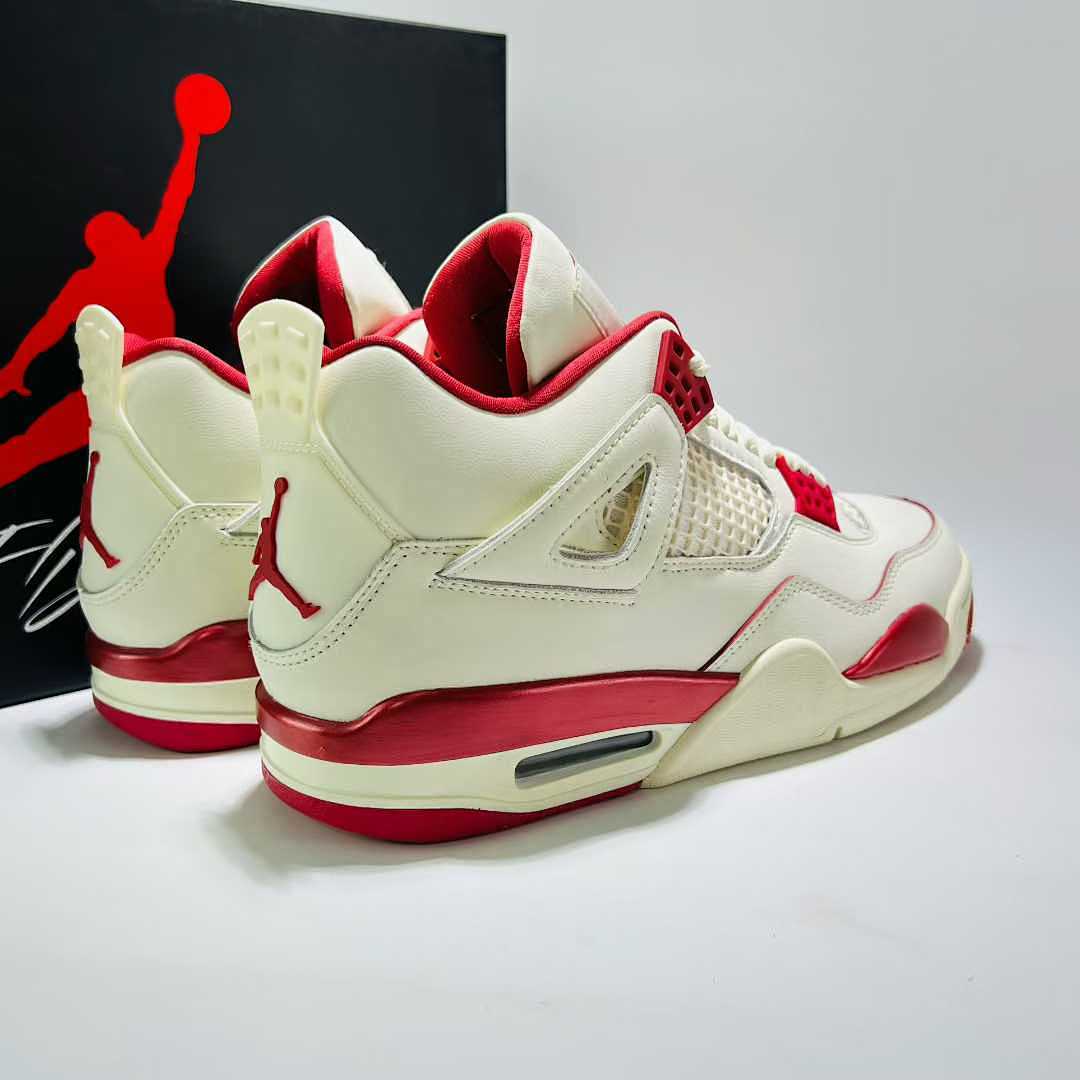 Nike Air Jordan 4 Retro Metallic Red White University Red Sneakers Shoes CT8527-112