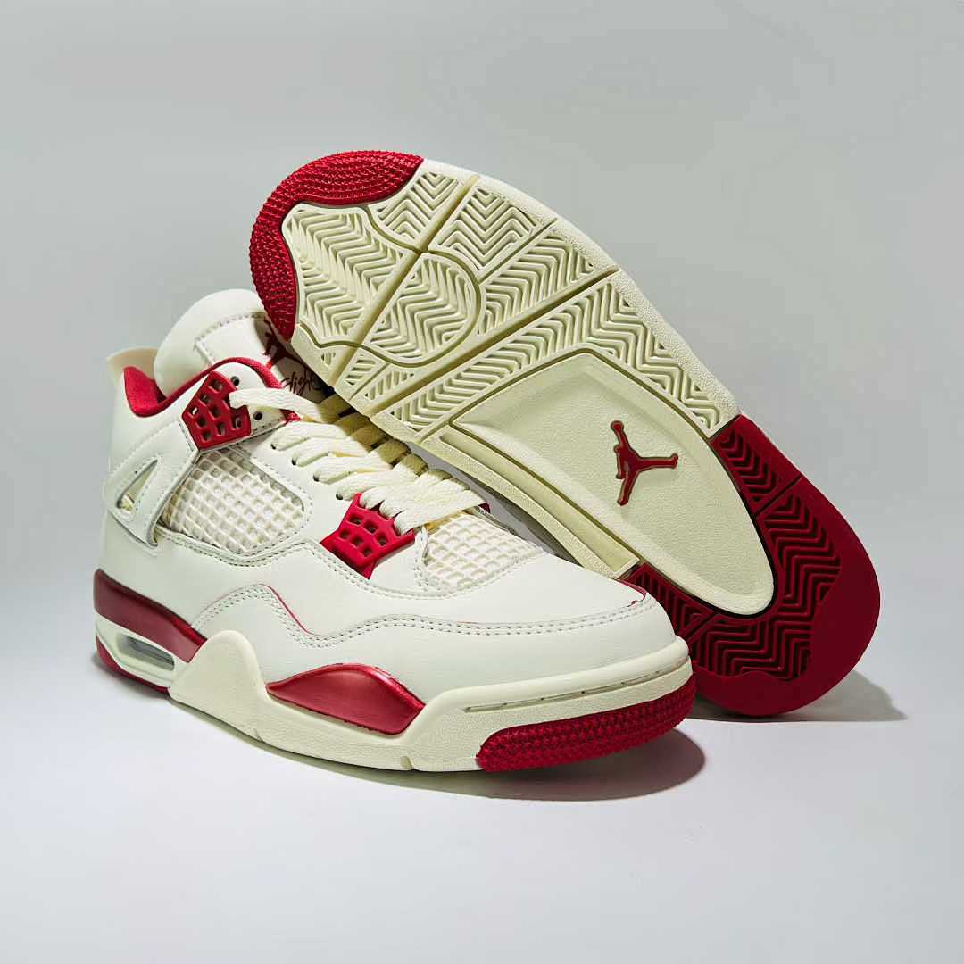 Nike Air Jordan 4 Retro Metallic Red White University Red Sneakers Shoes CT8527-112