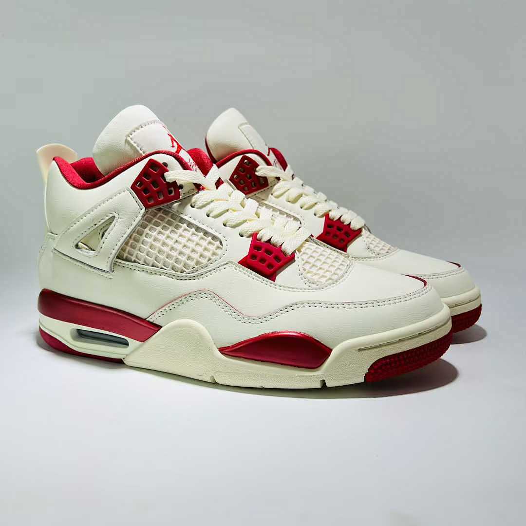 Nike Air Jordan 4 Retro Metallic Red White University Red Sneakers Shoes CT8527-112