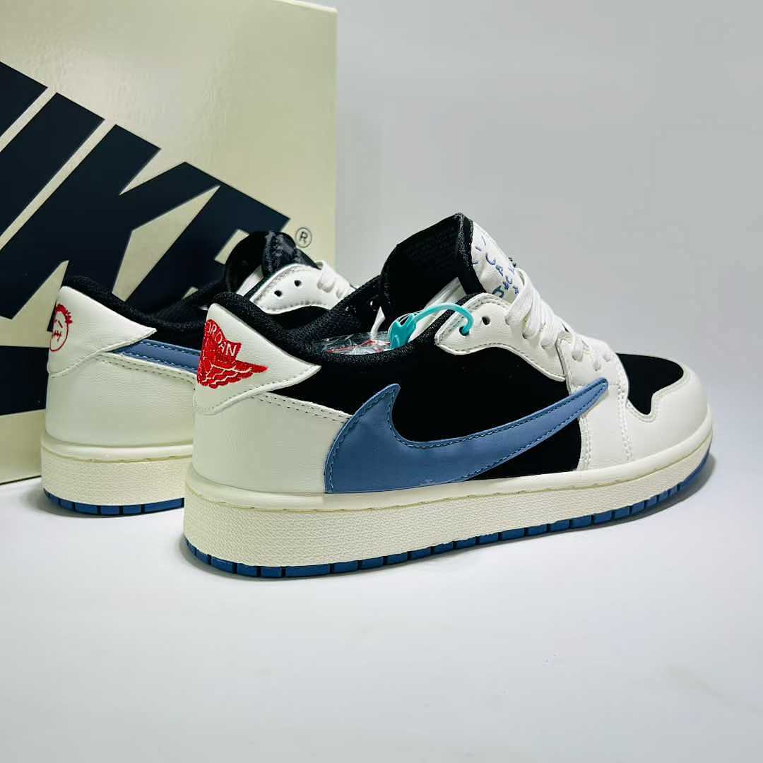 Nike Travis Scott Air Jordan 1 Low OG Military Blue Sneakers DM7866-140 Men's Women's Retro Casual Fashion Shoes
