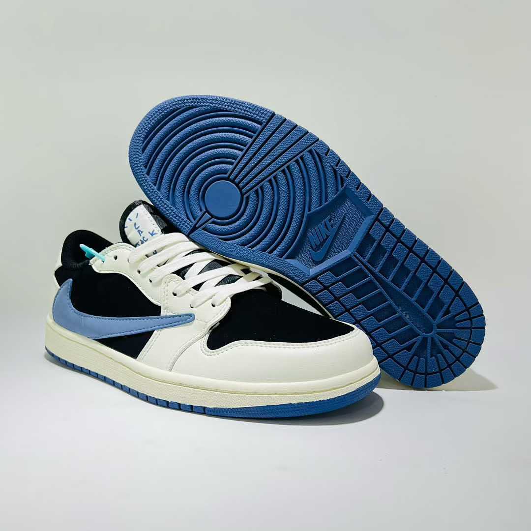 Nike Travis Scott Air Jordan 1 Low OG Military Blue Sneakers DM7866-140 Men's Women's Retro Casual Fashion Shoes