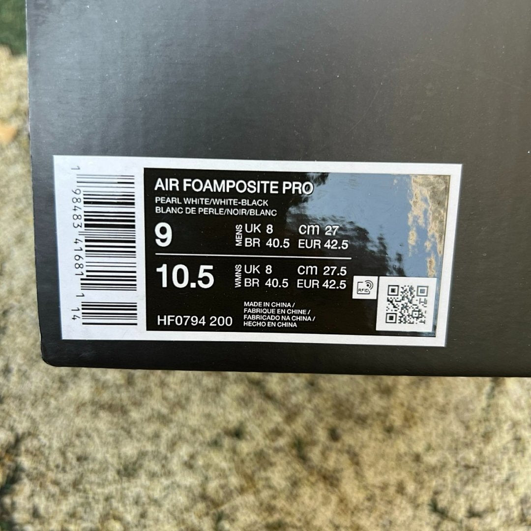 Nike Air Foamposite Pro White Black University Red 624041-103