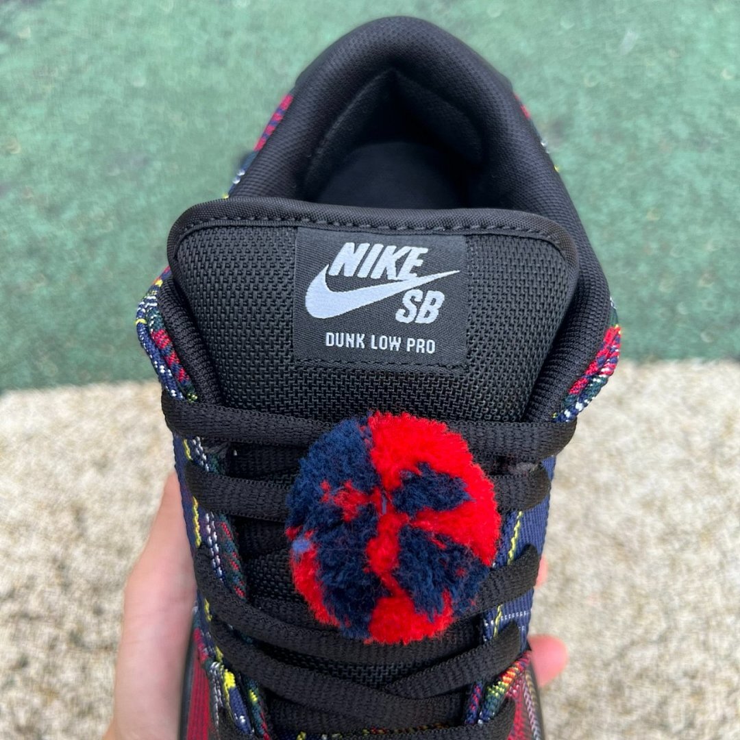 Nike SB Dunk Low Pro Multi-Color Plaid Black Sole