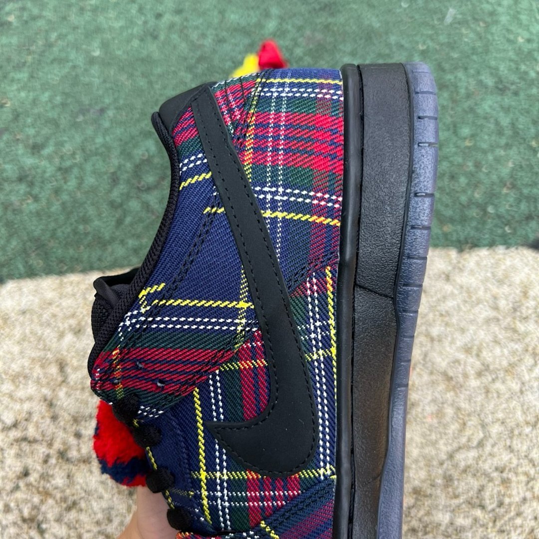 Nike SB Dunk Low Pro Multi-Color Plaid Black Sole