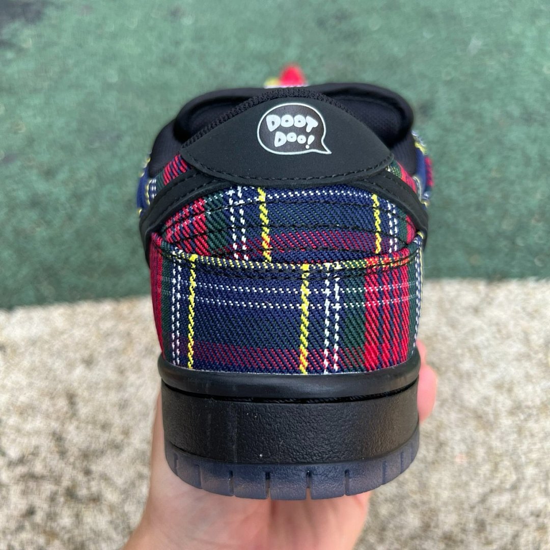 Nike SB Dunk Low Pro Multi-Color Plaid Black Sole
