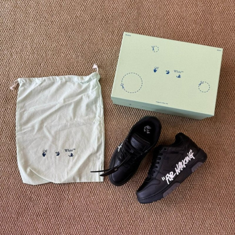 Off-White Out Of Office 'FOR WALKING' Low Top Sneakers Black