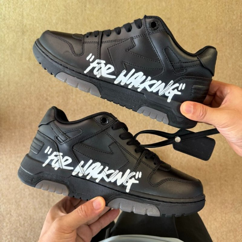 Off-White Out Of Office 'FOR WALKING' Low Top Sneakers Black
